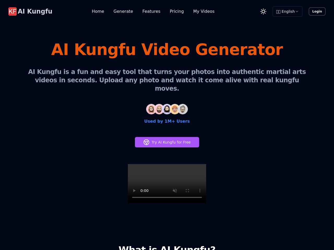 AI Kungfu — AI武术视频生成器