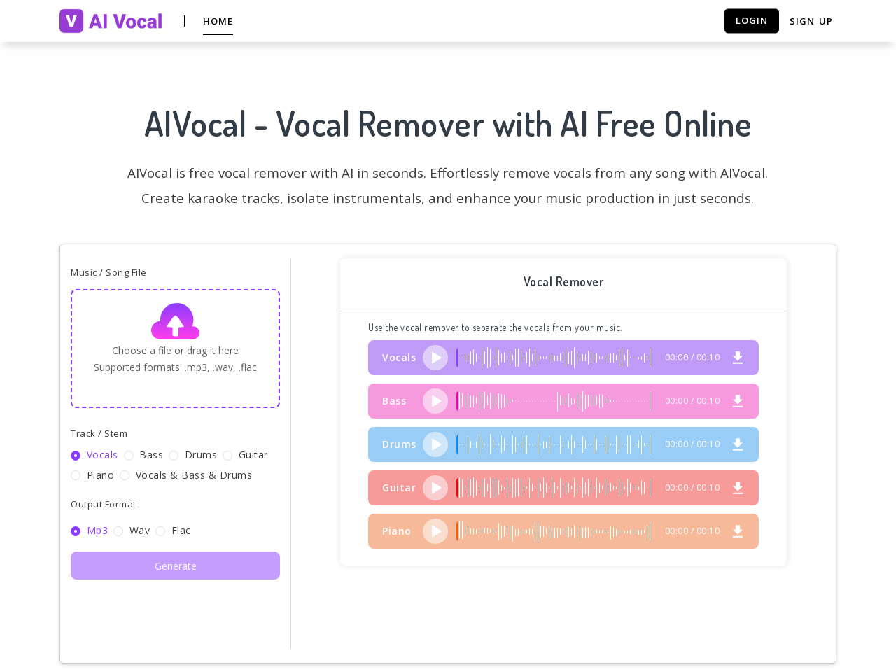 Vocal Remover - 音乐分离器