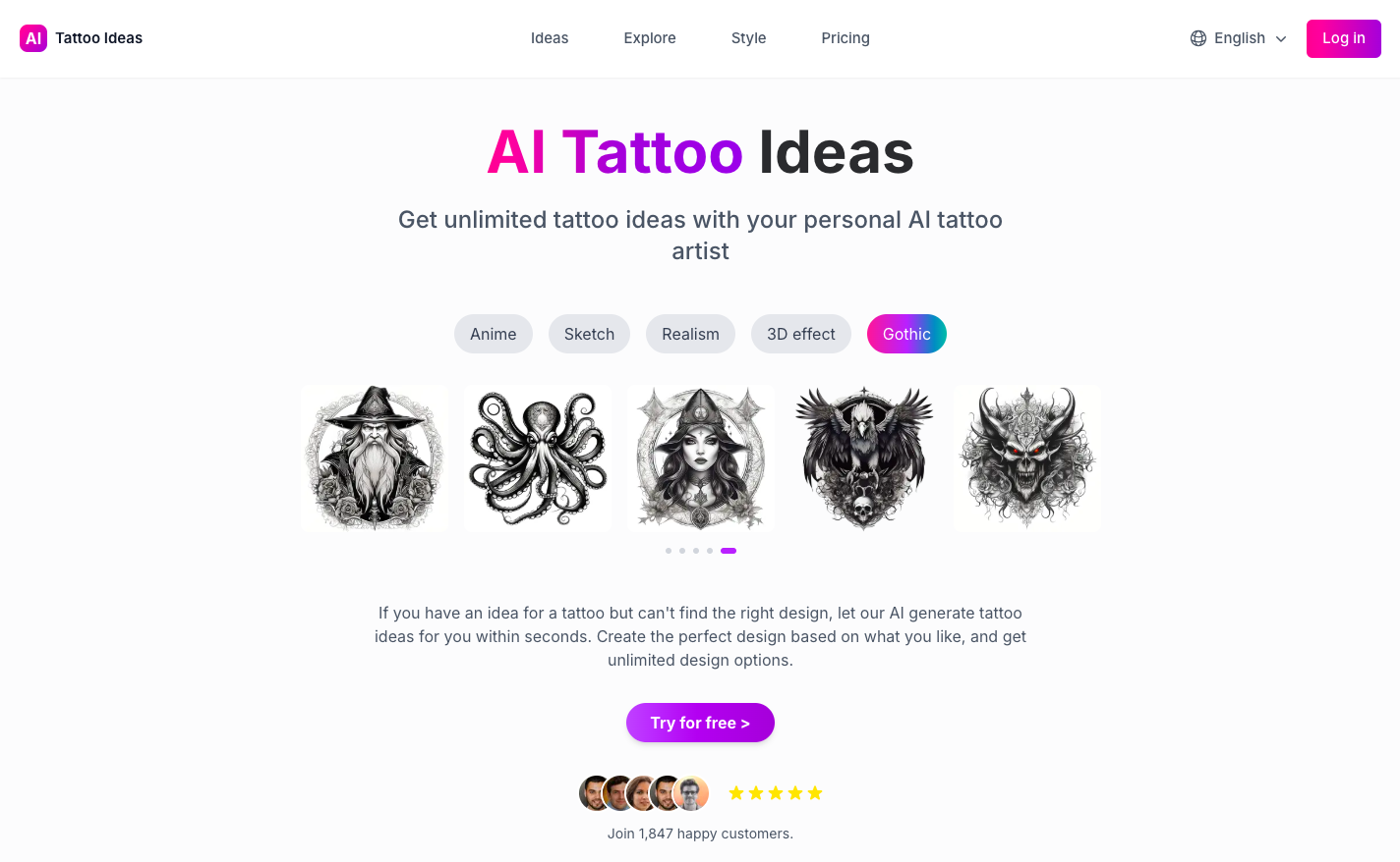 Tattoo Ideas AI纹身生成器