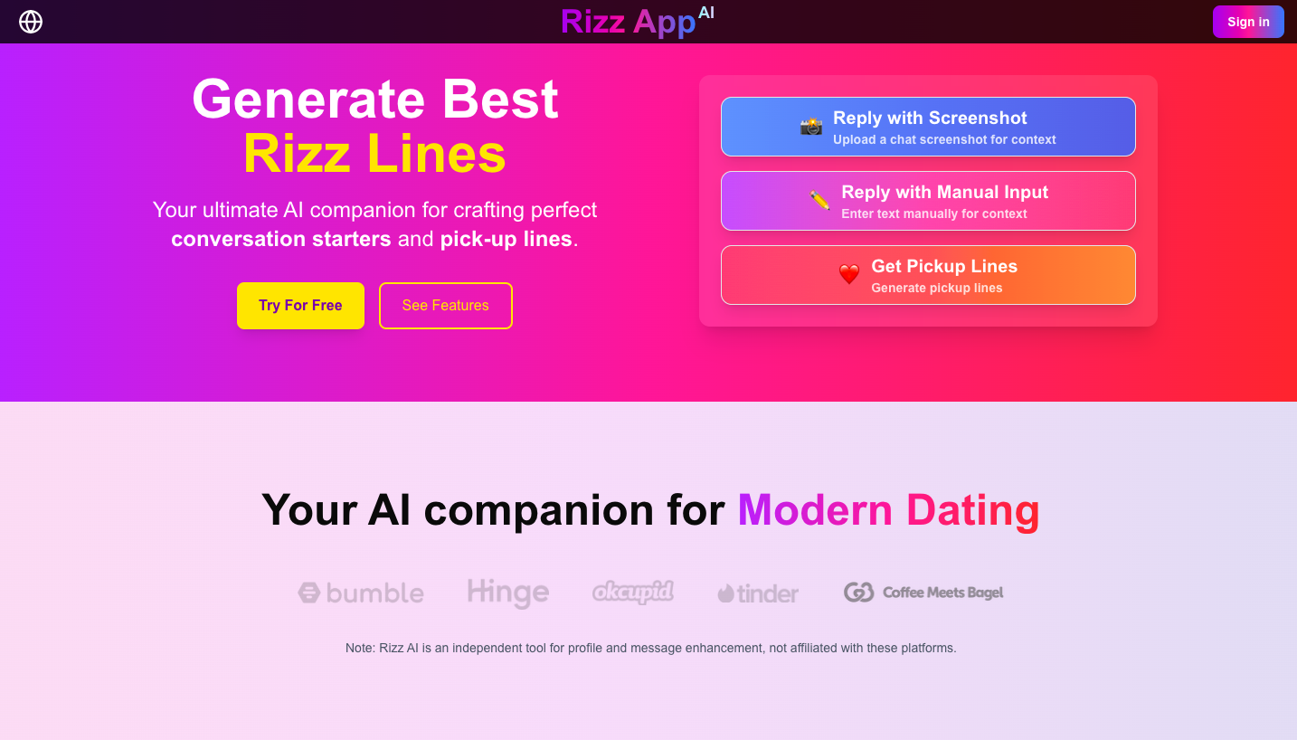 Rizz App AI约会聊天