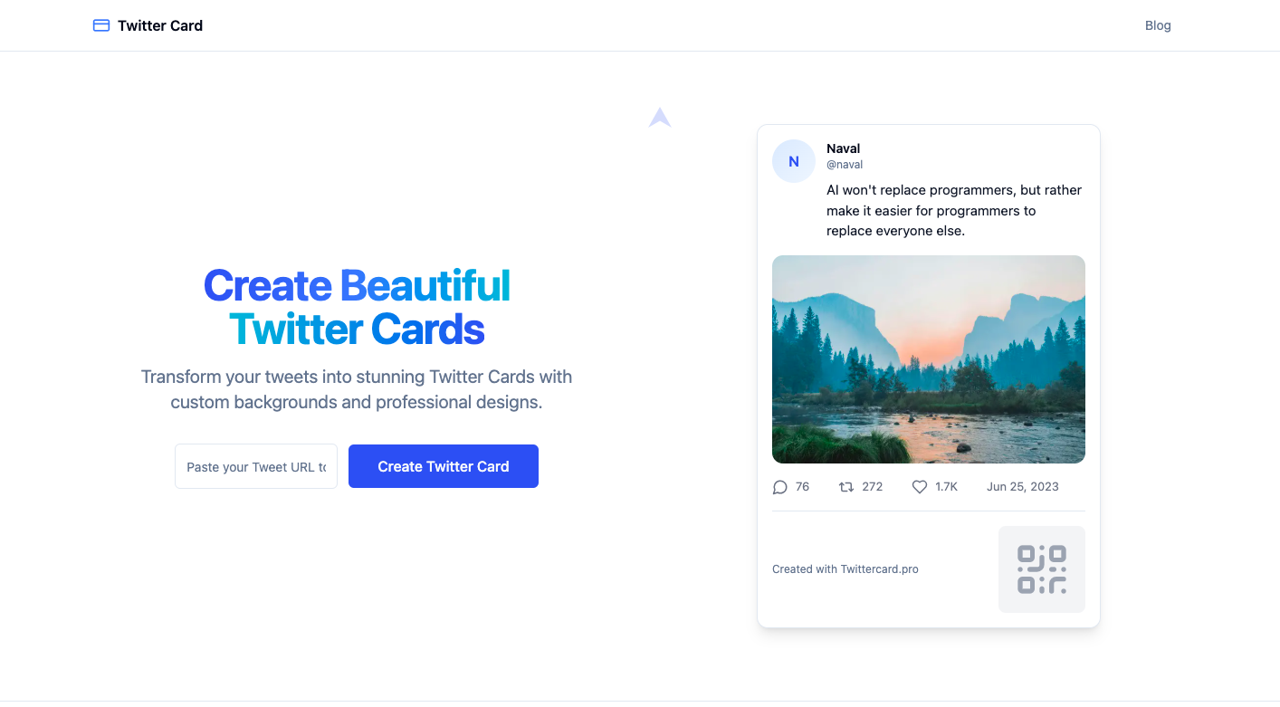 Twitter Card 文字卡片生成器