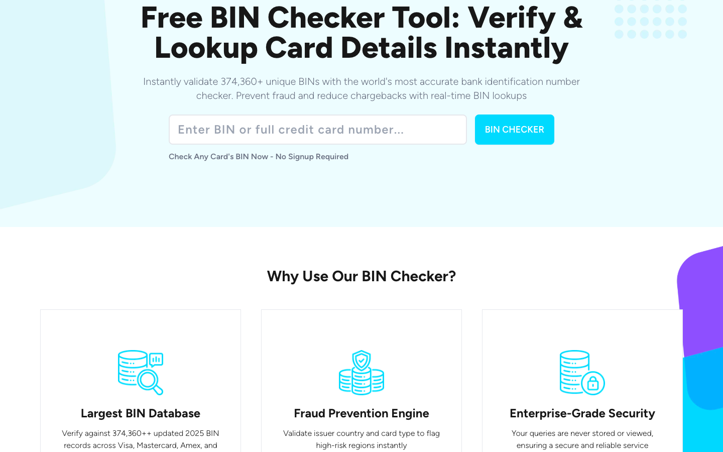 BIN Checker - 免费BIN码查询