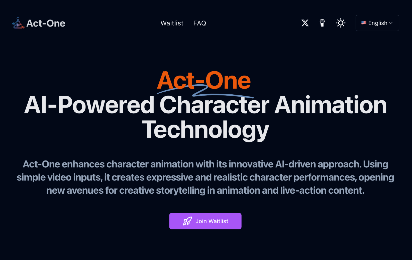 Act One - AI 角色动画生成