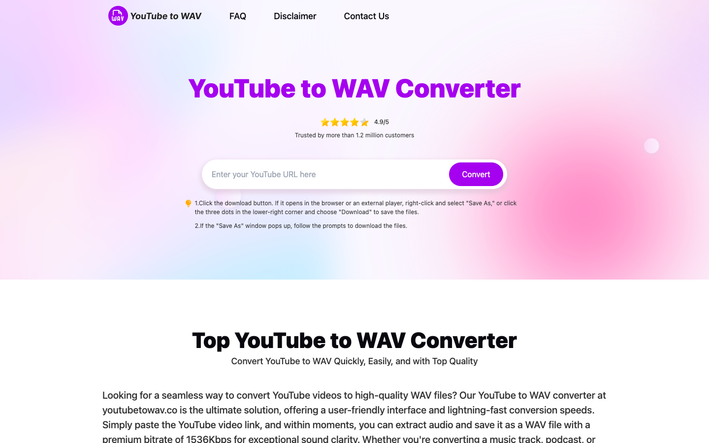 YouTube to WAV Converter 音视频转换