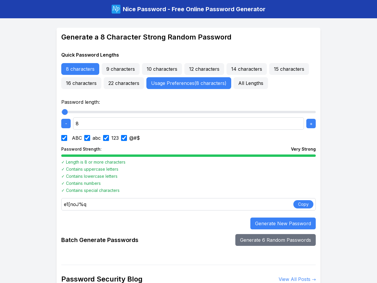 Nice Password 密码生成器