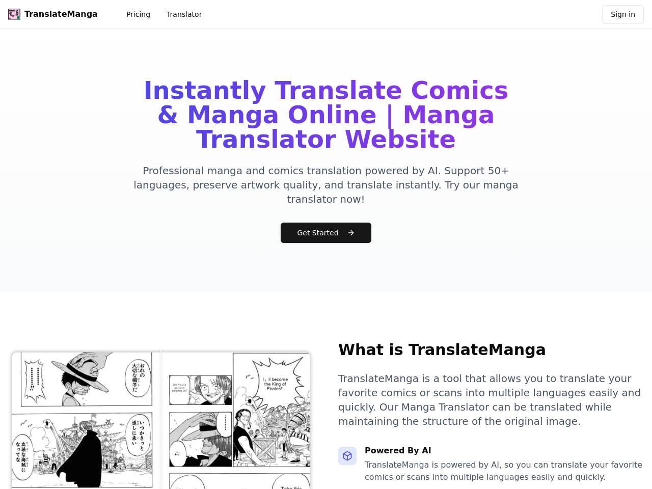 TranslateManga—AI漫画翻译