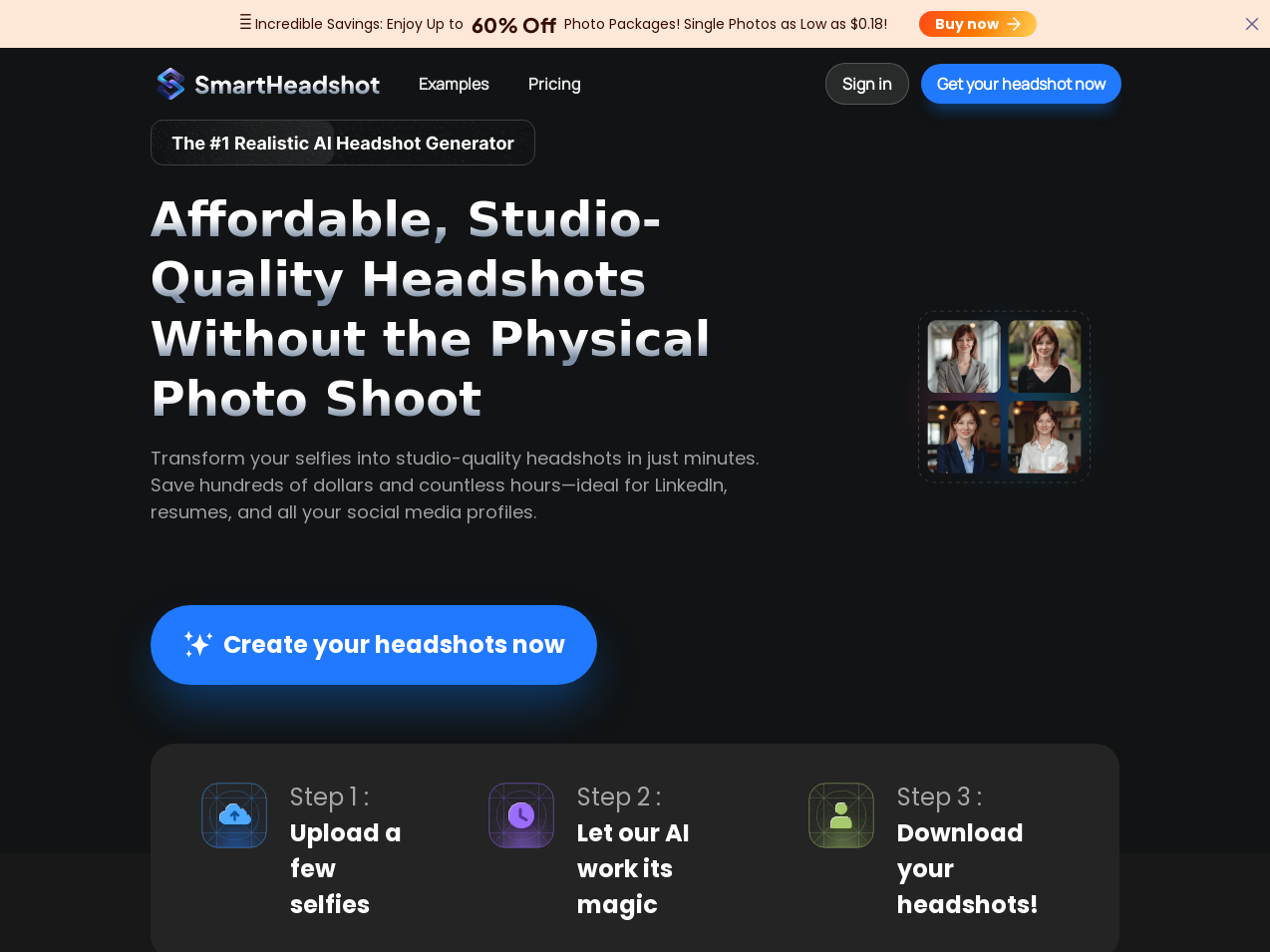 SmartHeadshot AI头像生成