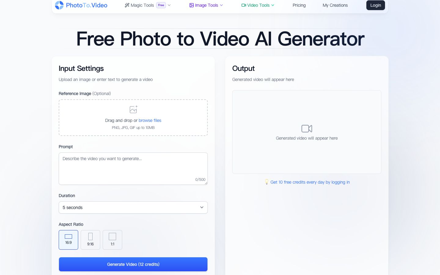 PhotoToVideo AI照片转视频