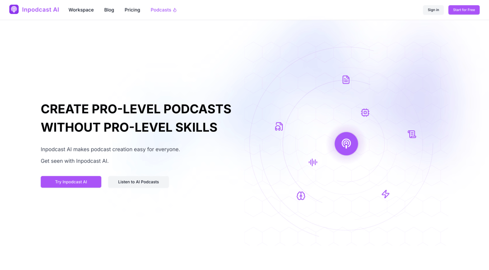 Inpodcast AI播客生成器